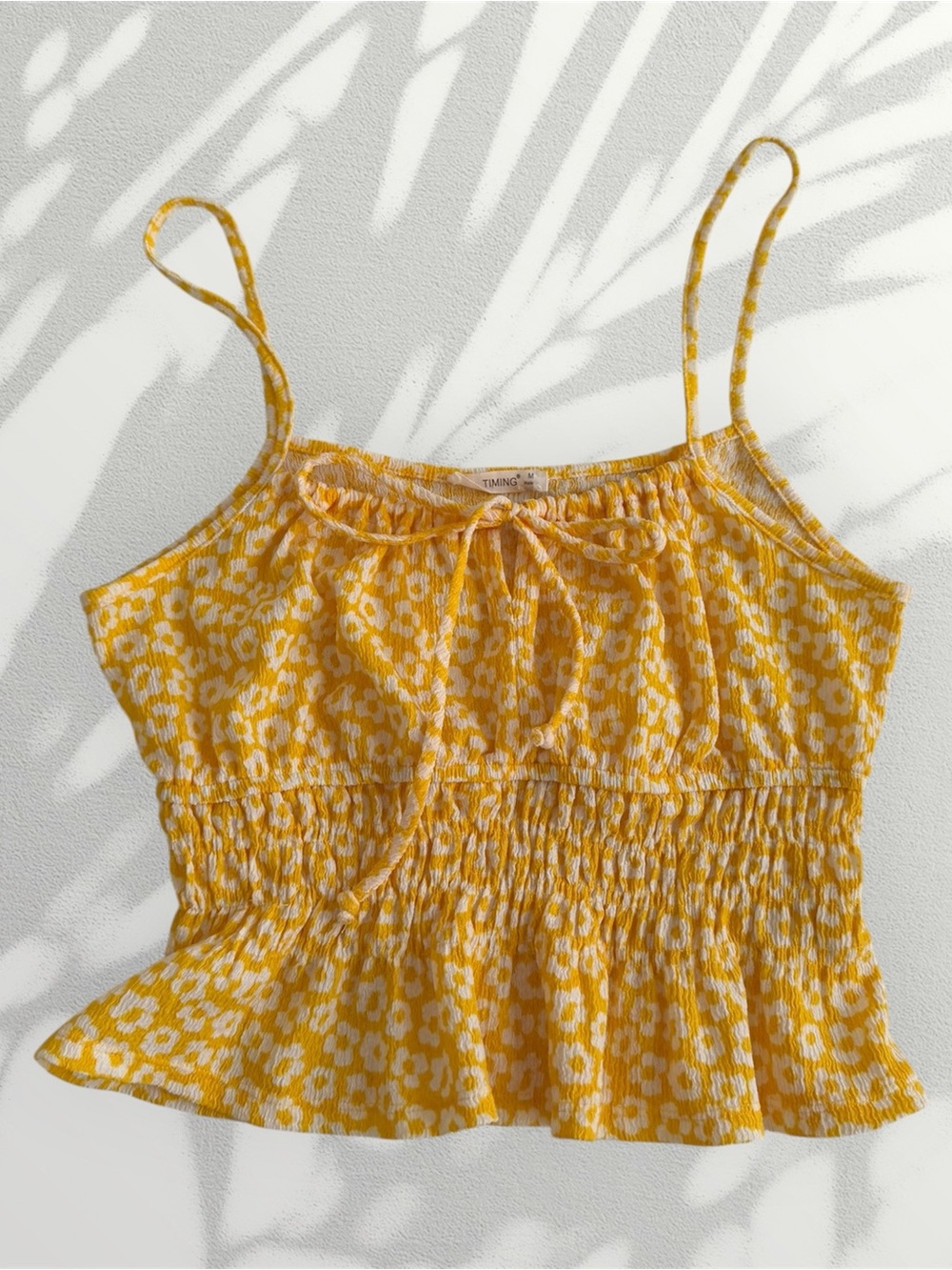 ✨ TIMING Yellow Daisy Smocked Cami ✨🌼